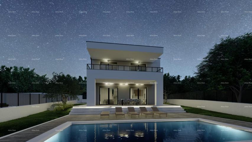House GALIŽANA - Modern house for sale with pool and sea view