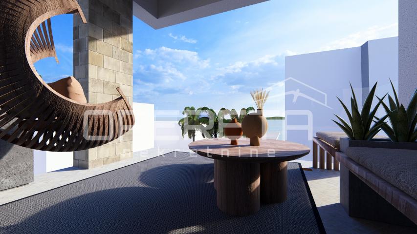 Petrčane – luksuzni penthouse, 30 m od mora