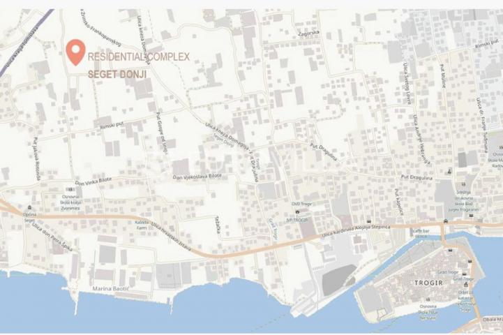 Trogir, Seget Donji, dvosoban stan u prizemlju neto korisne površine 90 m², S1, C