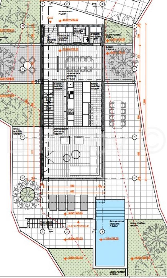 Prodaja, zemljište s projektom za vilu, Sevid