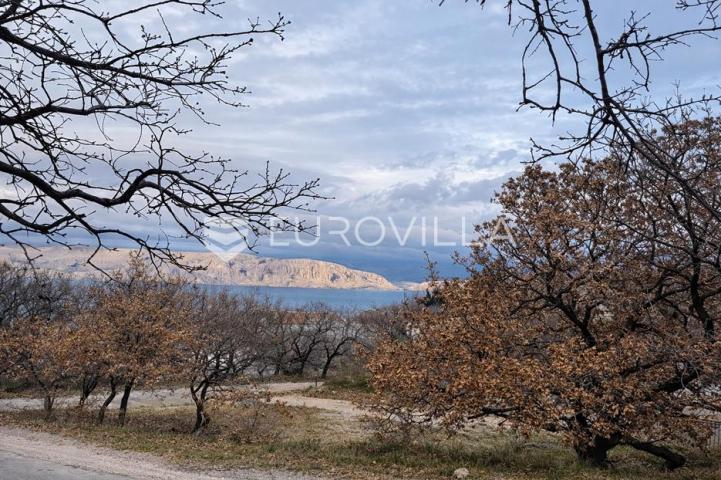 Pag, Bošana, građevinsko zemljište na unikatnoj lokaciji, 1.000 m²