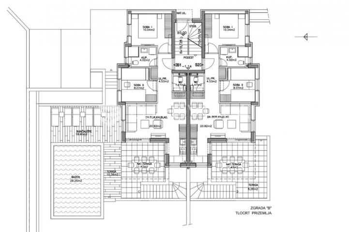 Pag, Jakišnica, trosoban stan s vrtom i konobom u luksuznoj novogradnji, 104,11 m²