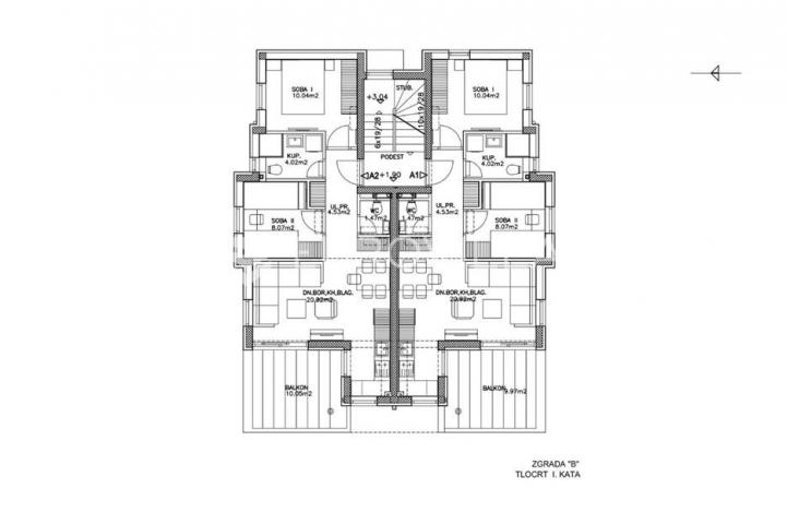 Pag, Jakišnica, apartman A2 s predivnim pogledom u luksuznoj novogradnji, 63,79 m²