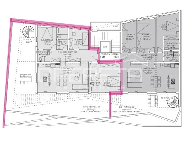 Penthouse,145m2, Primošten- novogradnja