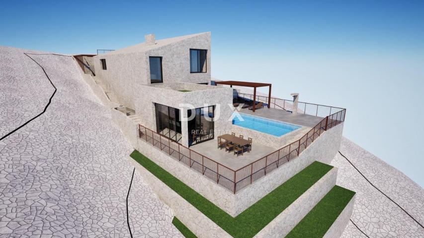 OPATIJA, BRSEČ (okolica) - Građevinsko zemljište 1173 m2 s projektnom dokumentacijom i fantastičnim 