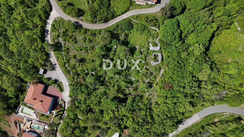 OPATIJA, BRSEČ (okolica) - Građevinsko zemljište 1173 m2 s projektnom dokumentacijom i fantastičnim 