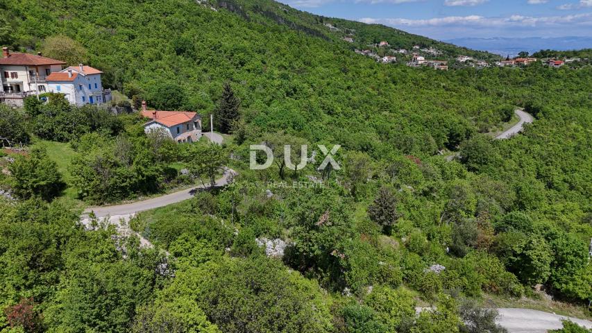 OPATIJA, BRSEČ (okolica) - Građevinsko zemljište 1173 m2 s projektnom dokumentacijom i fantastičnim 