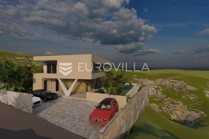 Vinišće, uvala Ljubljeva, dizajnerska vila s pogledom na more površine 266 m²