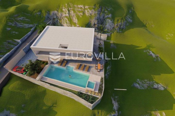 Vinišće, uvala Ljubljeva, dizajnerska vila s pogledom na more površine 266 m²