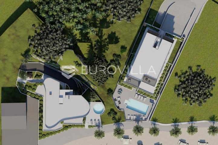 Okolica Trogira, luksuzni penthouse direktno na plaži