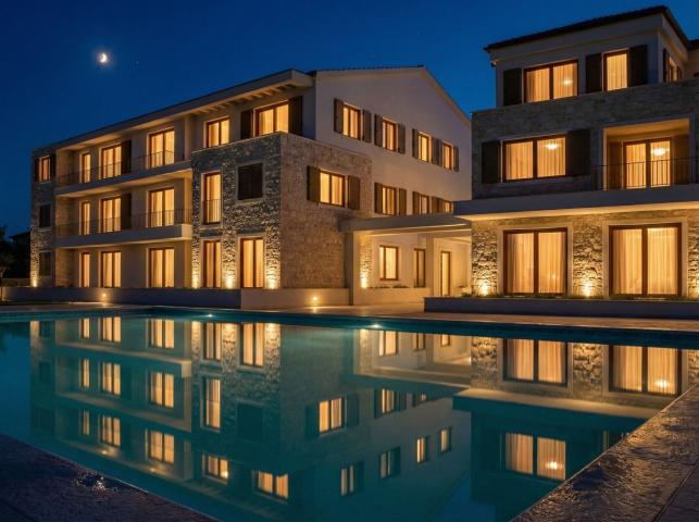 Dvosoban stan 60.69m² u luksuznom kompleksu Palazzo Jaz sa bazenom – Kovačko Polje, Kotor (Mogućnost