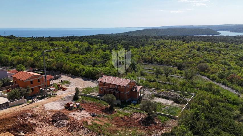 Labin, kuća u izgradnji sa predivnim pogledom na more