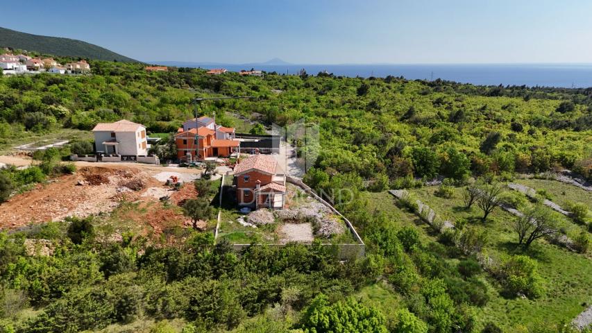 Labin, kuća u izgradnji sa predivnim pogledom na more