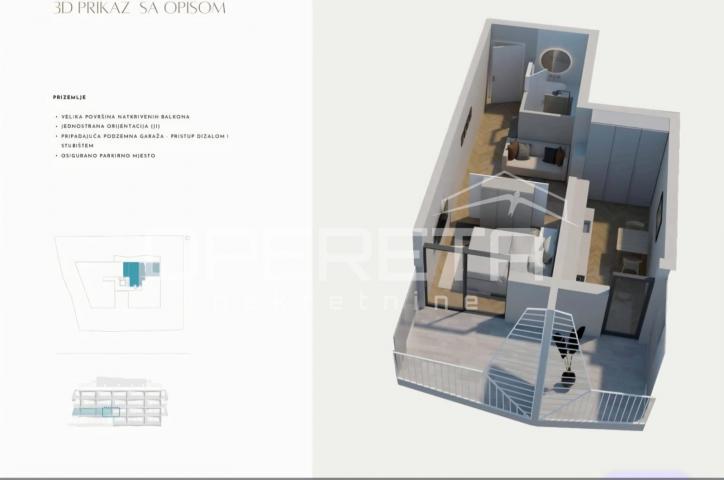 Split-Duilovo, funkcionalan jednosoban stan s velikim balkonom i parkingom – odl