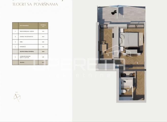 Split-Duilovo, funkcionalan jednosoban stan s velikim balkonom i parkingom – odl