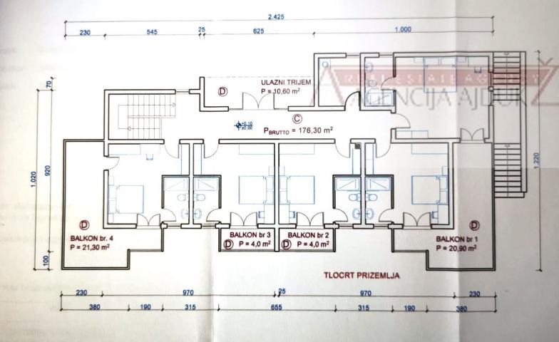 Imotski vila (roh-bau) 390 m2 vrhunska lokacija - ekskluziva