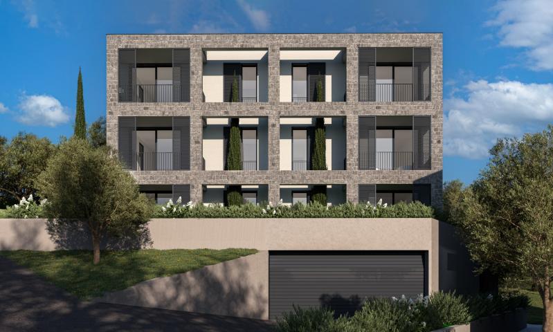 One-bedroom apartments in a new residential complex with a swimming pool in
