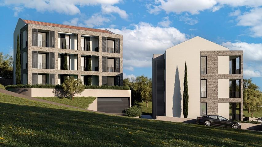 One-bedroom apartments in a new residential complex with a swimming pool in