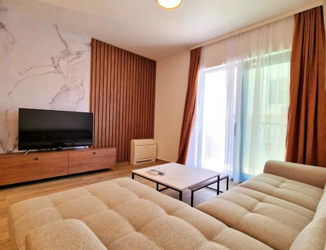Furnished one-bedroom apartment with garage space in