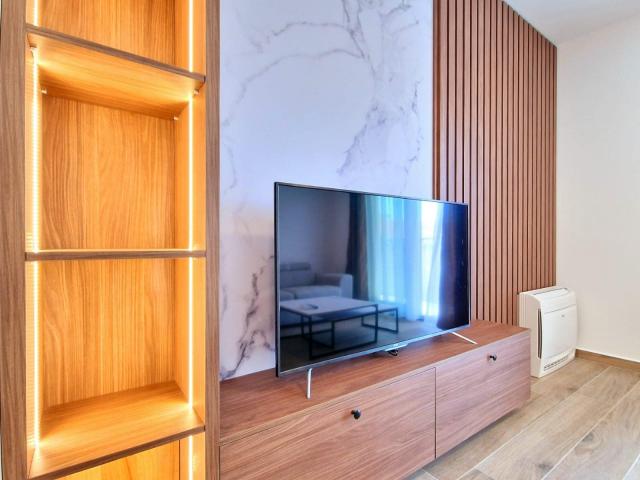 Furnished one-bedroom apartment with garage space in
