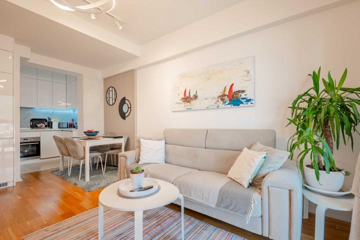 Furnished one-bedroom apartment with sea view, Becici, 