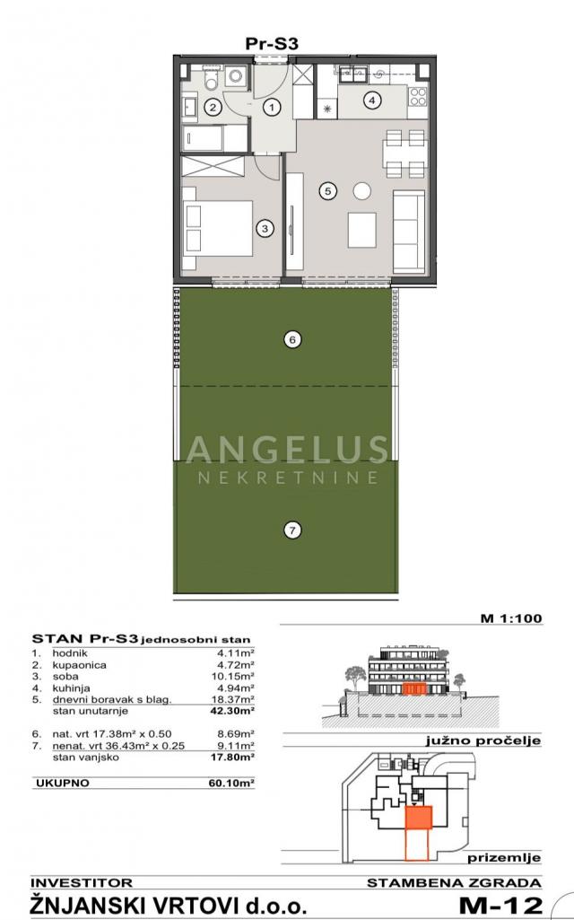 Split, Žnjan - Luksuzna NOVOGRADNJA, jednosoban stan - 60.10 m2, PRODAJA
