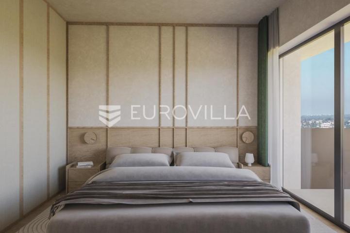 Istra, Umag — Green Tower Residence, moderan jednosoban stan s terasom na 5. katu