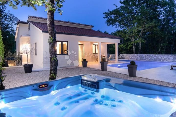 LABIN, OSIGURANA PRIVATNOST-vila okružena prirodom, grijani bazen, sauna i jacuzzi