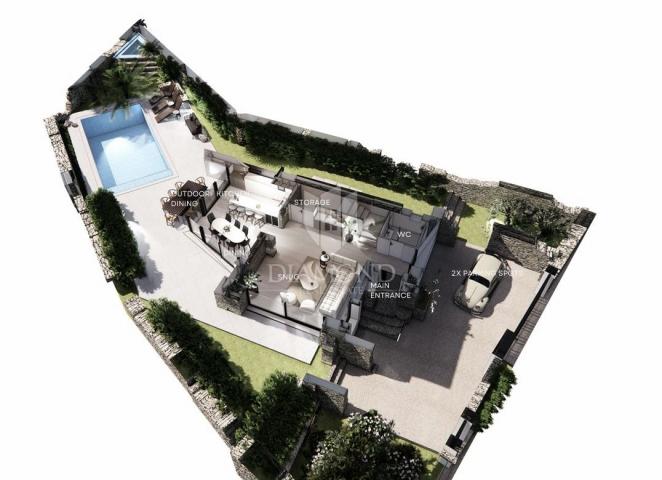 Istra, Labin, građevinsko zemljište sa projektom