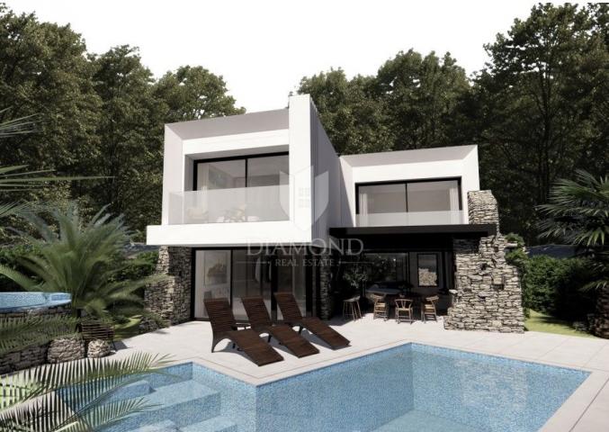 Istra, Labin, građevinsko zemljište sa projektom