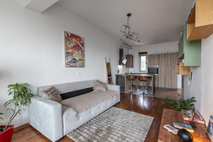 Spacious Apartment with Sea View in Tivat, Mažina Area