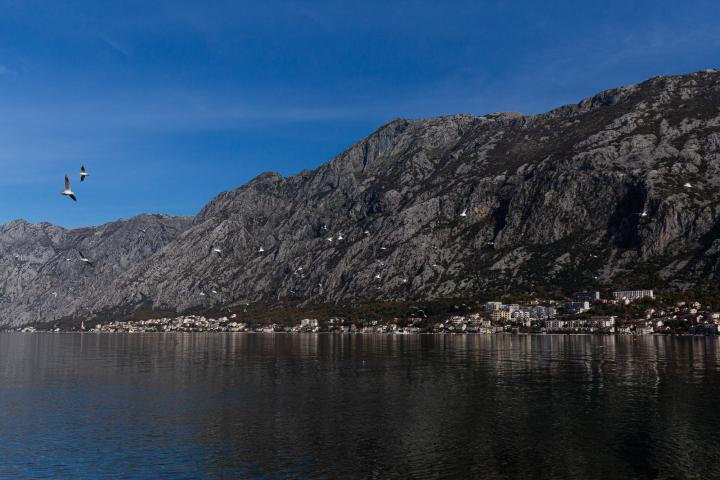 A luxurious three-story villa on the first sea line in  Kotor