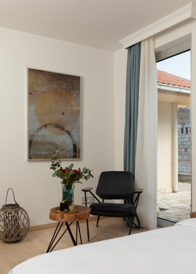 A complex of modern villas with a beautiful view