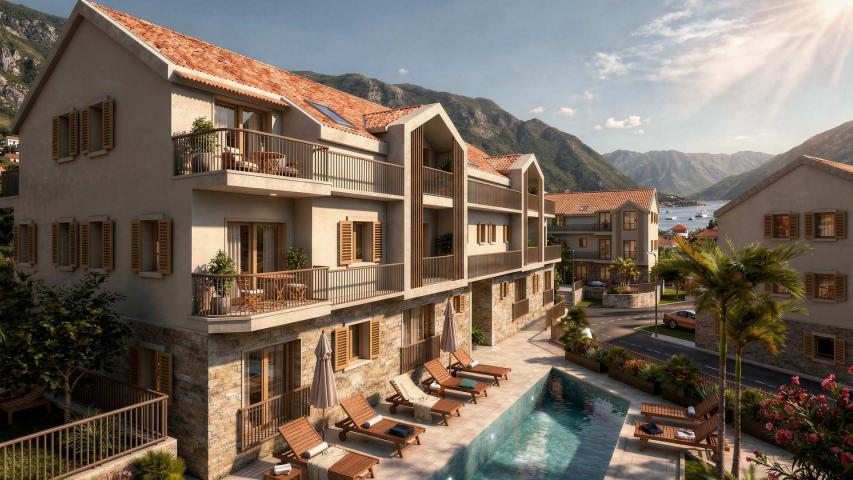 Neue 2-Zimmer-Wohnungen im Bau zum Verkauf in Risan, Bucht von Kotor