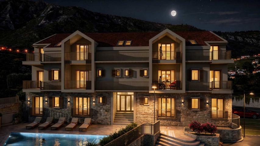 Neue 2-Zimmer-Wohnungen im Bau zum Verkauf in Risan, Bucht von Kotor