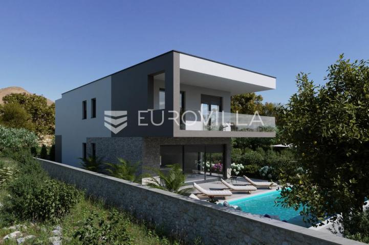 Murter, novoizgrađena vila u prvom redu do mora