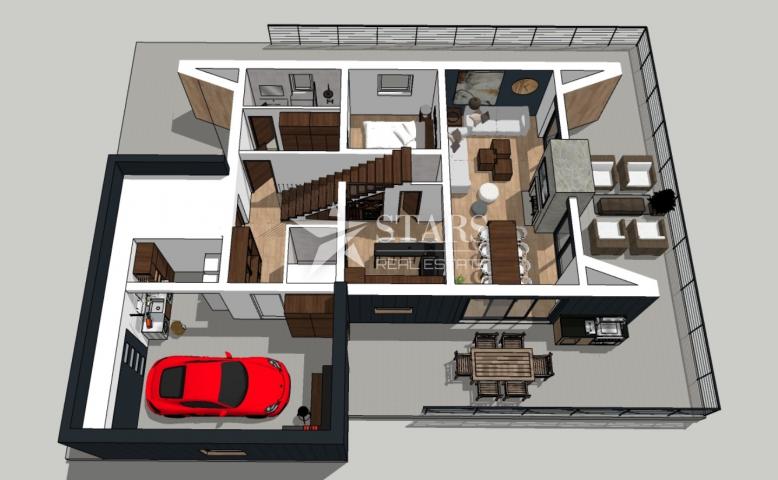 Gorski kotar, Fužine - građevinski teren sa idejnim projektom površine 1741 m2
