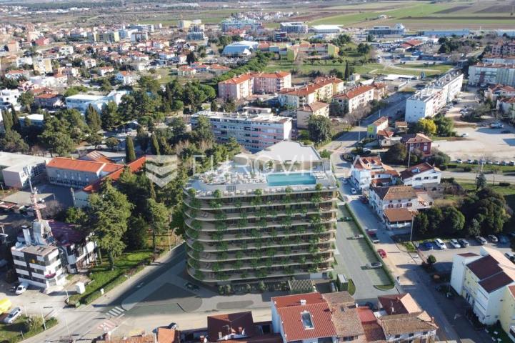 Istra, Umag, Green Tower Residence, dvosoban apartman s terasom na 5. katu