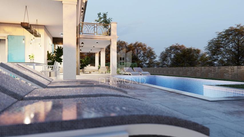 MEDITERANSKA VILLA U IZGRADNJI, LABIN, OKOLICA