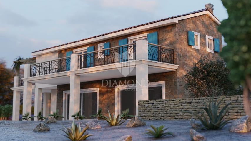 MEDITERANSKA VILLA U IZGRADNJI, LABIN, OKOLICA