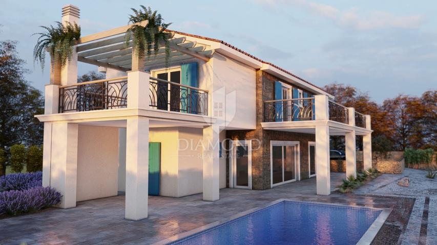 MEDITERANSKA VILLA U IZGRADNJI, LABIN, OKOLICA