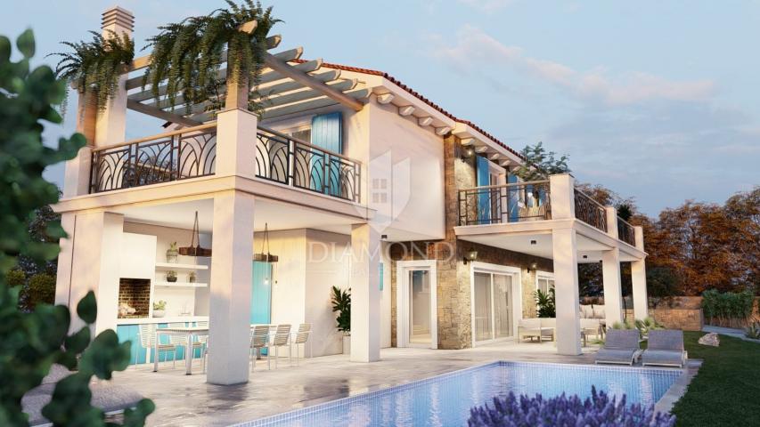 MEDITERANSKA VILLA U IZGRADNJI, LABIN, OKOLICA