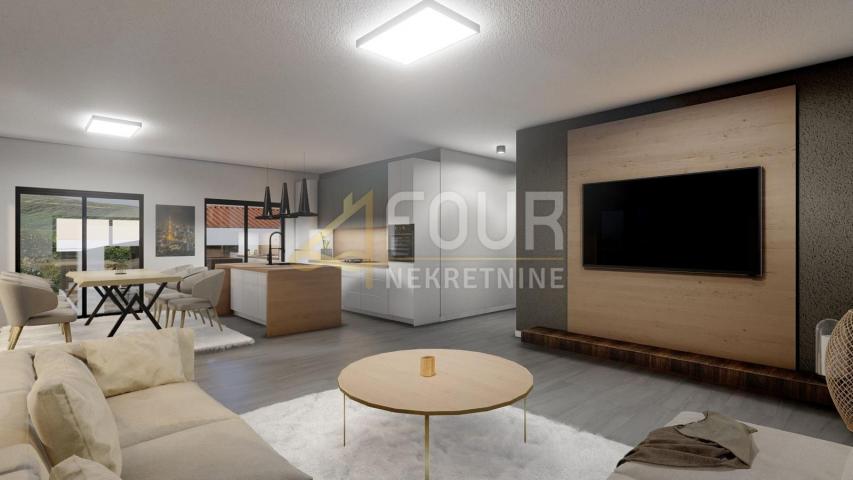 Otok Krk, Vrbnik, novogradnja, 142m2, 3s+db, terasa i 2 balkona