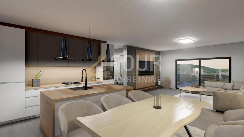 Otok Krk, Vrbnik, novogradnja, 142m2, 3s+db, terasa i 2 balkona