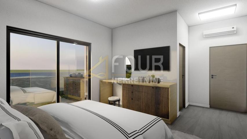 Otok Krk, Vrbnik, novogradnja, 142m2, 3s+db, terasa i 2 balkona