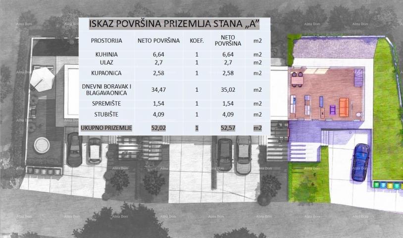 Kuća POREČ - Moderna dvojna kuća s dvorištem (Kuća A)
