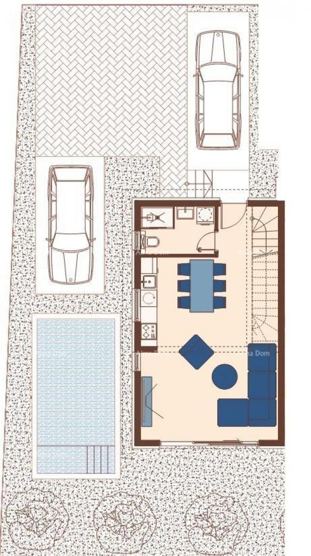 Kuća Prodaja - Dupleks vila u mediteranskom stilu s bazenom i pogledom na more, Medulin!