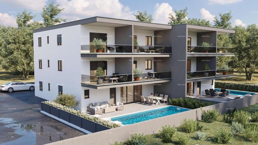 Stan Stan u novogradnji s vrtom i bazenom– Novigrad, 400 m od mora