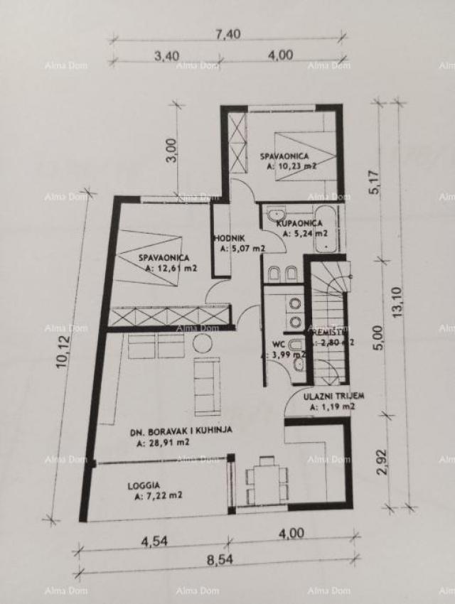 Stan TAR –STAN 75 m² S VRTOM