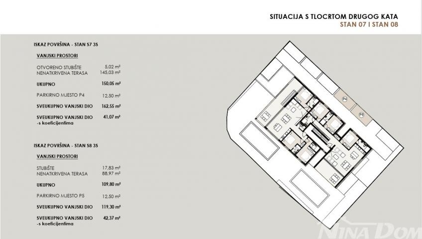 HRVATSKA, PRIVLAKA DALMACIJA- LUKSUZNA PENTHOUSE- 60 metara od mora